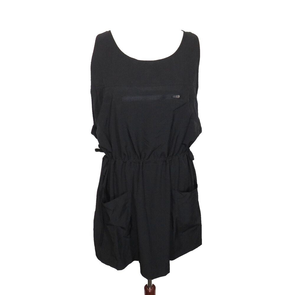Halara Black Breezeful Lightweight Quick Dry Multi Pocket Mini Dress Size XL